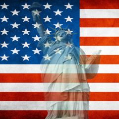 Statue Of Liberty Photography Scenery Backdrop Flag Theme Banner AKA-004
