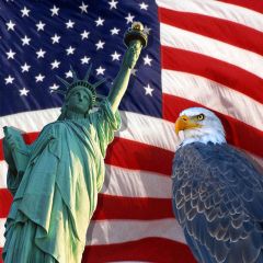 Statue Of Liberty Photography Scenery Backdrop Flag Theme Banner AKA-005