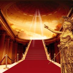 Stairs In Rome Hall Photography Scenery Backdrop Stage Carpet Theme Banner AKA-013