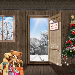 Christmas In The House Photography Scenery Backdrop Christmas Theme Banner AKA-017