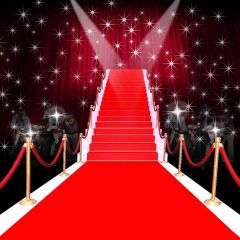 Glorious Red Carpet Photography Scenery Backdrop Stage Carpet Theme Banner AKA-020