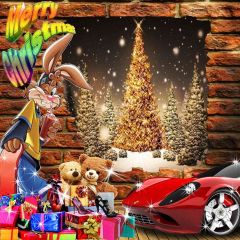 Luxury Christmas Photography Scenery Backdrop Christmas Theme Banner AKA-027
