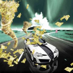 Cash Tornado Photography Scenery Backdrop Luxury Theme Banner AKA-059