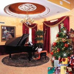 Indoor Christmas Photography Scenery Backdrop Christmas Theme Banner AKA-073