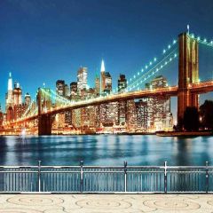 Lighting Bridge Photography Scenery Backdrop Balcony Landscape Theme Banner AKA-078