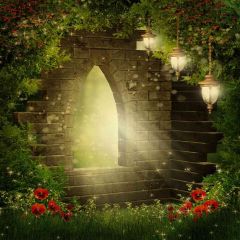 Bunch Of Light Photography Scenery Backdrop Arches or Pillars Theme Banner AKA-093