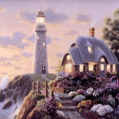 Brick House And Flowers Photography Scenery Backdrop Housing Theme Banner AKA-110