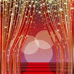 Rainbow Color Curtain On Stage Photography Scenery Backdrop Stage Carpet Theme Banner AKA-112