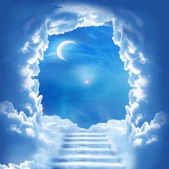 Cloud Stairs Photography Scenery Backdrop Fantasy Theme Banner AKA-114