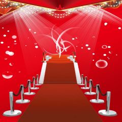 Red Carpet To The Stage Photography Scenery Backdrop Stage Carpet Theme Banner AKA-123