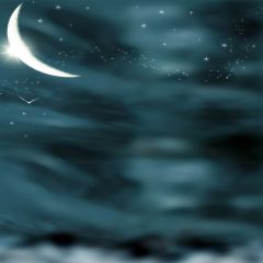 Fantasy Moon Stars Night Sky Photography Scenery Backdrop Fantasy Theme Banner AKA-144