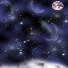 Mysterious Fantasy Night Sky Photography Scenery Backdrop Cosmic Space Theme Banner AKA-146