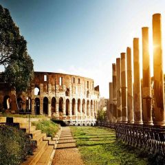 Colosseum Photography Scenery Backdrop Landmark Theme Banner AKA-151