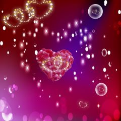 Light Spot Composed Heart Shape Photography Scenery Backdrop Starlight Shine Theme Banner AKA-161
