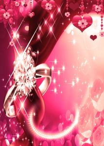 Diamond Ring Romantic Roses Photography Scenery Backdrop Love Theme Banner AKA-162