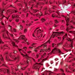 Rose Heart Photography Scenery Backdrop Love Theme Banner AKA-165