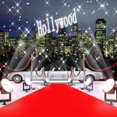 Hollywood Red Carpet And Limo Photography Scenery Backdrop Stage Carpet Theme Banner AKA-179