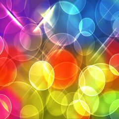 Colorful Circular Aperture Photography Scenery Backdrop Starlight Shine Theme Banner AKA-213