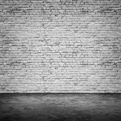 Black & White Brick Wall Photography Scenery Backdrop Wall Theme Banner AKA-229