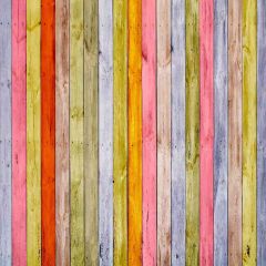 Colorful Wood Fence Photography Scenery Backdrop Textures Theme Banner AKA-291