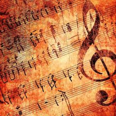 Music Sheet Photography Scenery Backdrop Music Dance Theme Banner AKA-302