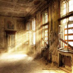 Relic House Photography Scenery Backdrop Indoor Theme Banner AKA-372