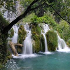 Waterfalls Photography Scenery Backdrop Nature Theme Banner AKA-386