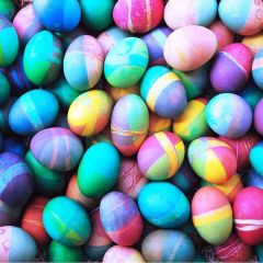 Painted Eggs Photography Scenery Backdrop Festival Celebration Theme Banner AKA-400