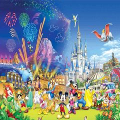 Cartoon Party Photography Scenery Backdrop Cartoon Theme Banner AKA-405