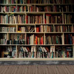 Heavy Shelf Photography Scenery Backdrop Bookshelf Theme Banner AKA-410