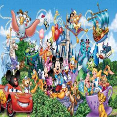 Cartoon Party Photography Scenery Backdrop Cartoon Theme Banner AKA-413