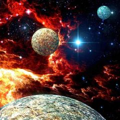 The Universe Photography Scenery Backdrop Cosmic Space Theme Banner AKA-460