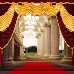 Red Carpet Hall Photography Scenery Backdrop Stage Carpet Theme Banner AKA-473