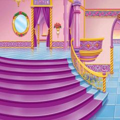 Pink House Photography Scenery Backdrop Indoor Theme Banner AKA-476