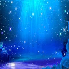 Blue Magic Lights Photography Scenery Backdrop Starlight Shine Theme Banner AKA-484