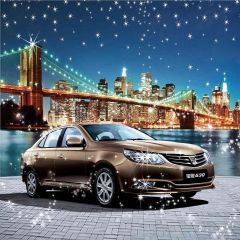 Fancy Car In Fancy City Photography Scenery Backdrop Luxury Theme Banner AKA-490