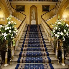 Statue Above The Stairs Photography Scenery Backdrop Indoor Theme Banner AKA-497