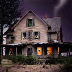 Haunted House Photography Scenery Backdrop Housing Theme Banner AKA-504