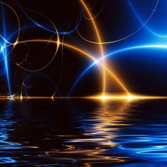 Lights Above The Water Photography Scenery Backdrop Starlight Shine Theme Banner AKA-514