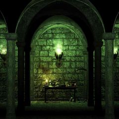 Mysterious Spot Photography Scenery Backdrop Arches or Pillars Theme Banner AKA-535