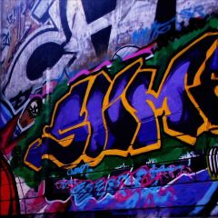 Scrawled Wall Photography Scenery Backdrop Graffiti Theme Banner AKA-551