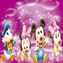 Mickey Mouse Donald Duck Photography Scenery Backdrop Cartoon Theme Banner AKA-559