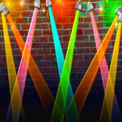 Colorful Spotlights Photography Scenery Backdrop Starlight Shine Theme Banner AKA-574