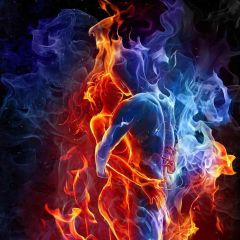 Kissing And Burning Photography Scenery Backdrop Abstract Art Theme Banner AKA-577