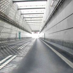 Grey Tunnel Photography Scenery Backdrop Streetscape Theme Banner AKA-611