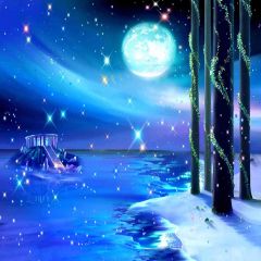 Moonlight Photography Scenery Backdrop Night Theme Banner AKA-649