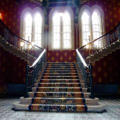 Stairs In The Hall Photography Scenery Backdrop Indoor Theme Banner AKA-670