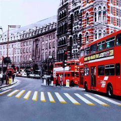 London Street Photography Scenery Backdrop Streetscape Theme Banner AKA-673