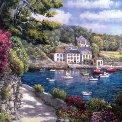 Ships In Water Photography Scenery Backdrop Nature Theme Banner AKA-678