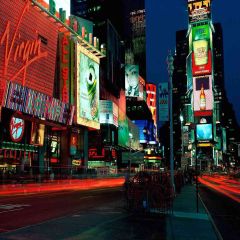 Time Square Photography Scenery Backdrop Streetscape Theme Banner AKA-683